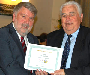 Roy Noble presenting the 35 Years Service Award
